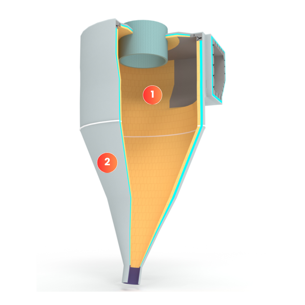 cyclone-refractory