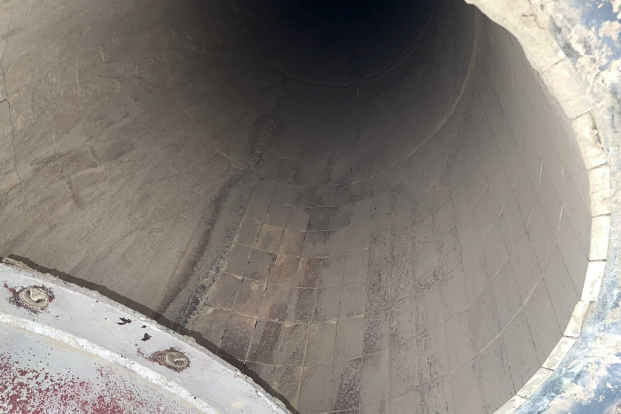 Down pipe after advanced ceramic wear resistance